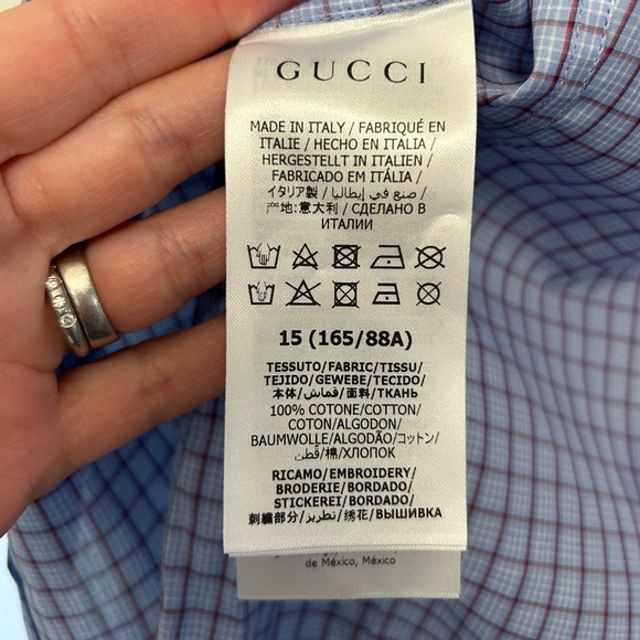 NWT Authentic Gucci button down size 15 - Picture 8 of 8